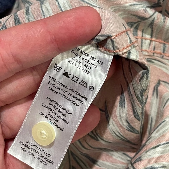 Jachs New York NWT tropical print short sleeve button up shirt - Picture 5 of 8